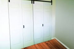 Barnfold hardware on double closet doors